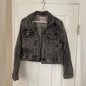 Washed Black Denim Jacket